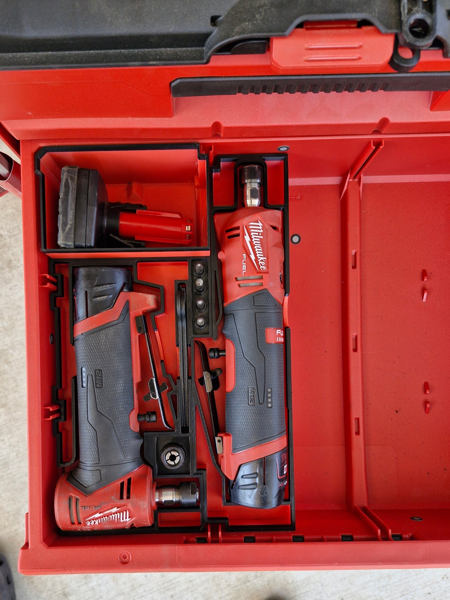 M12 Die Grinder Insert for Milwaukee Packout 3 Draw - Organiser