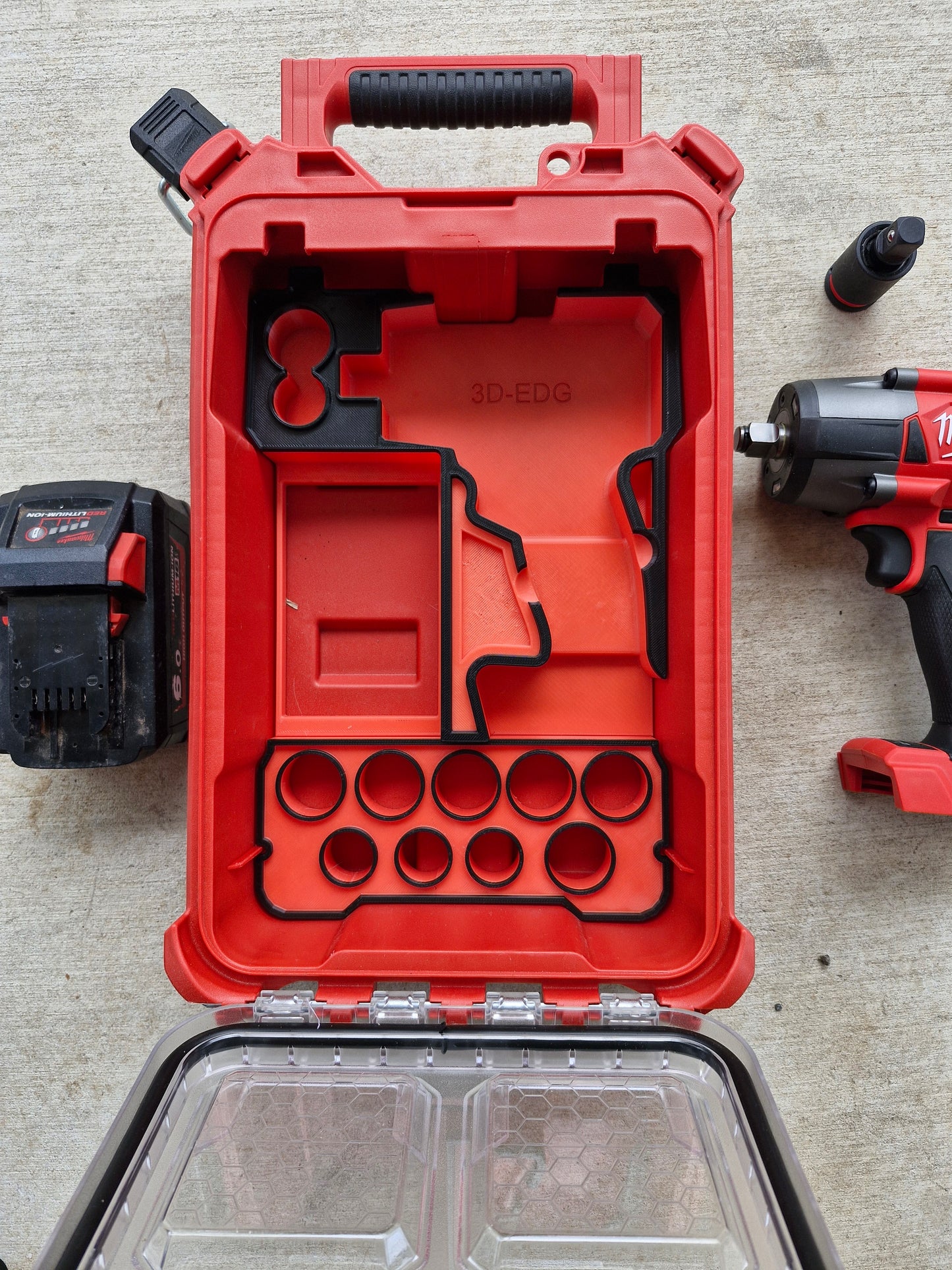 Milwaukee M18 FUEL Mid-Torque Impact + SAE Socket Organiser Insert Packout