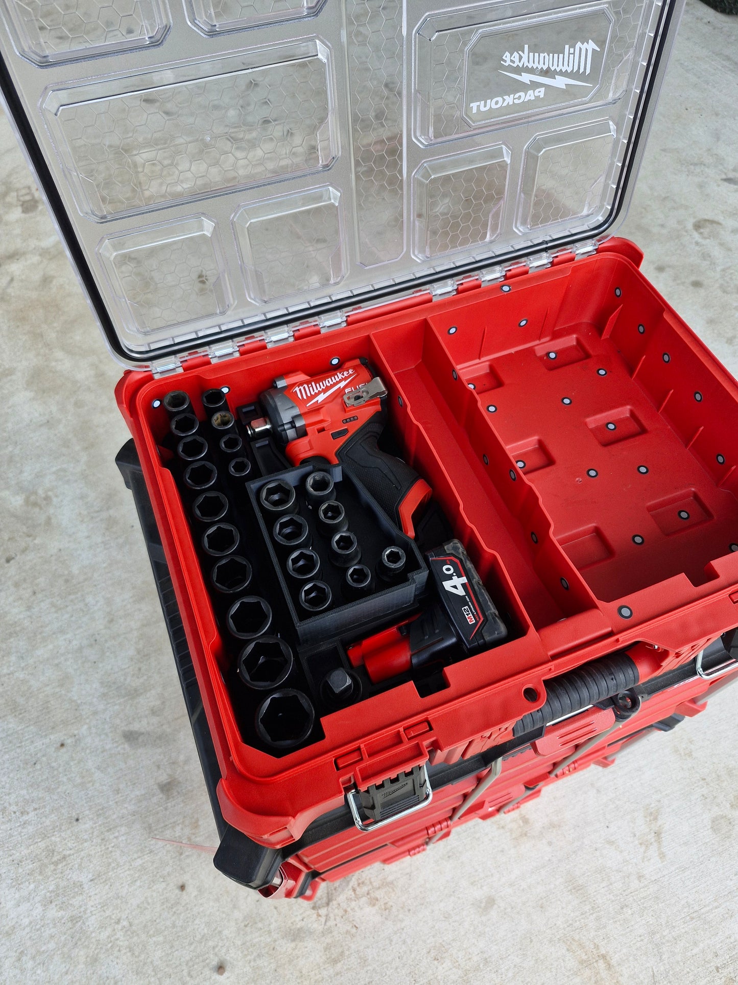 Milwaukee M12 Stubby impact Insert - Organiser for packout 8430