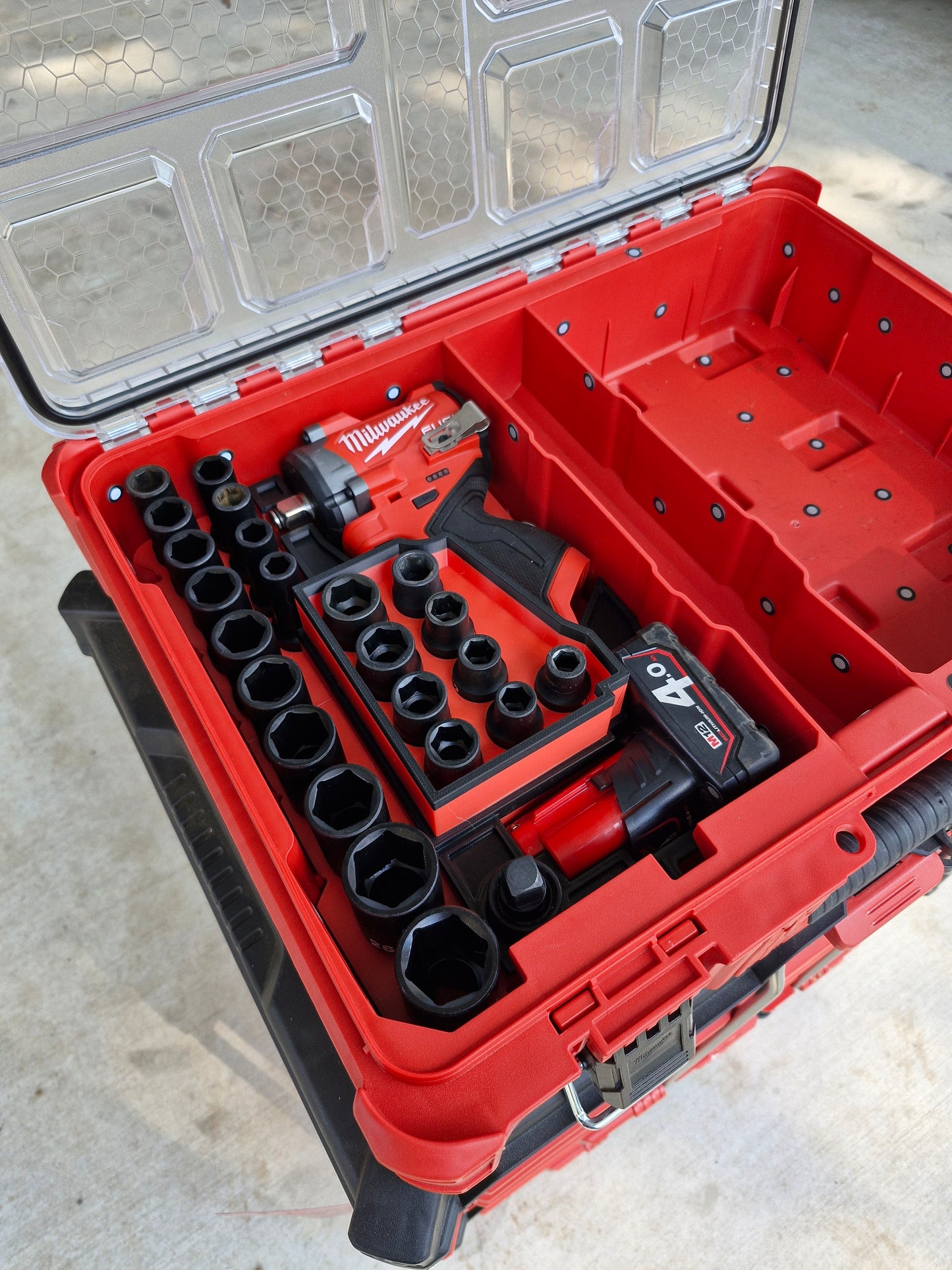Milwaukee M12 Stubby impact Insert - Organiser for packout 8430