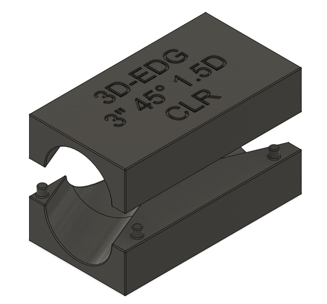 3" Exhaust/intake 45 Degree X Pipe jig (digital file)
