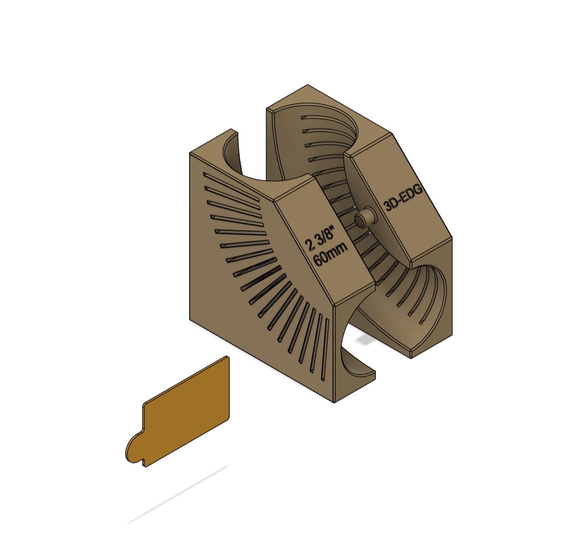 2 3/8" or 60.3mm Mandrel 90 Degree Bend Cut Jig (digital file)
