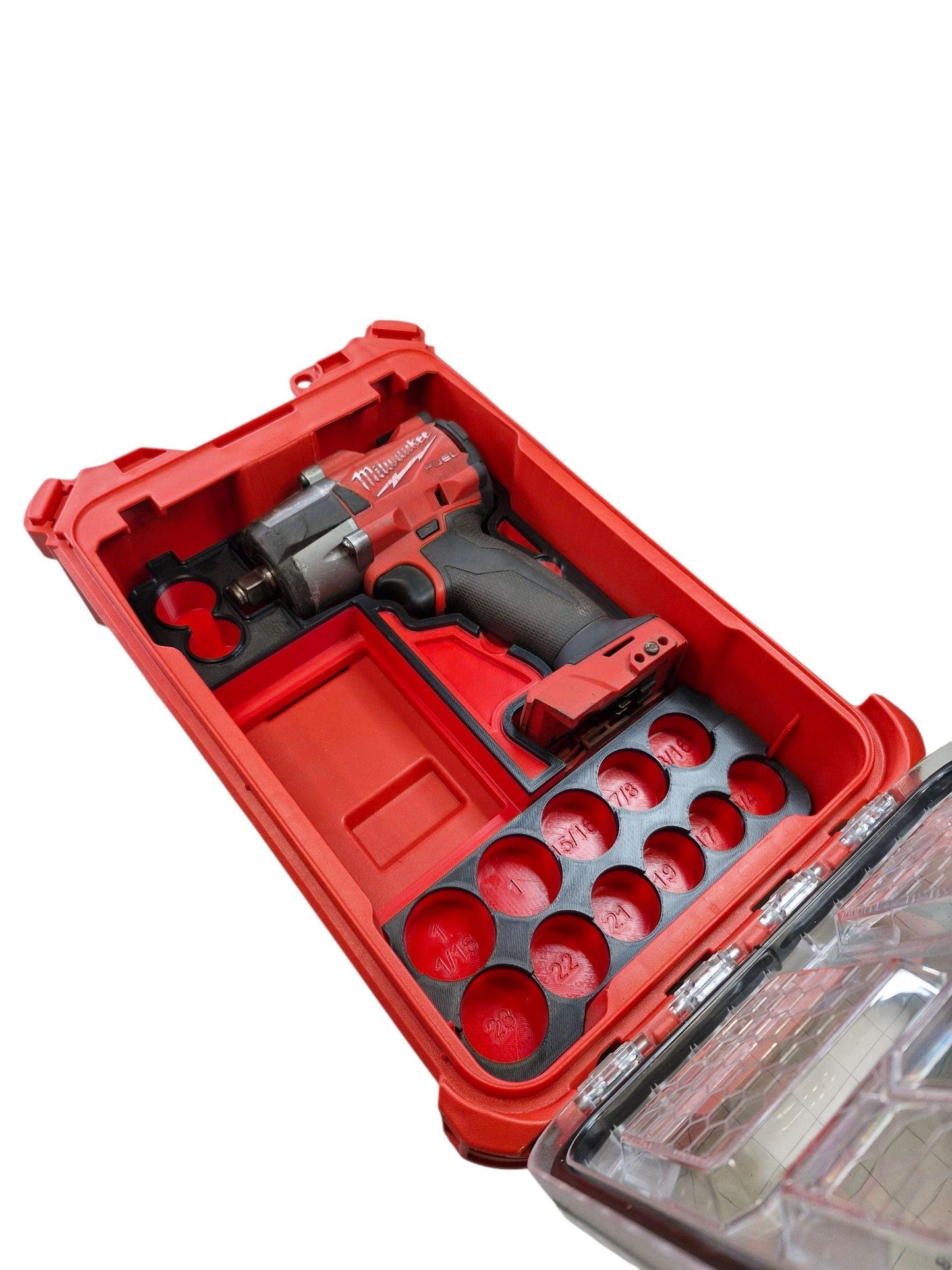 Milwaukee M18 FUEL Mid-Torque Impact + 11pce Lug Nut Insert Organiser Packout