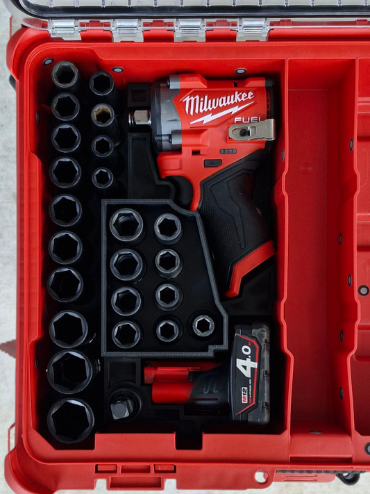 Milwaukee M12 Stubby impact Insert - Organiser for packout 8430
