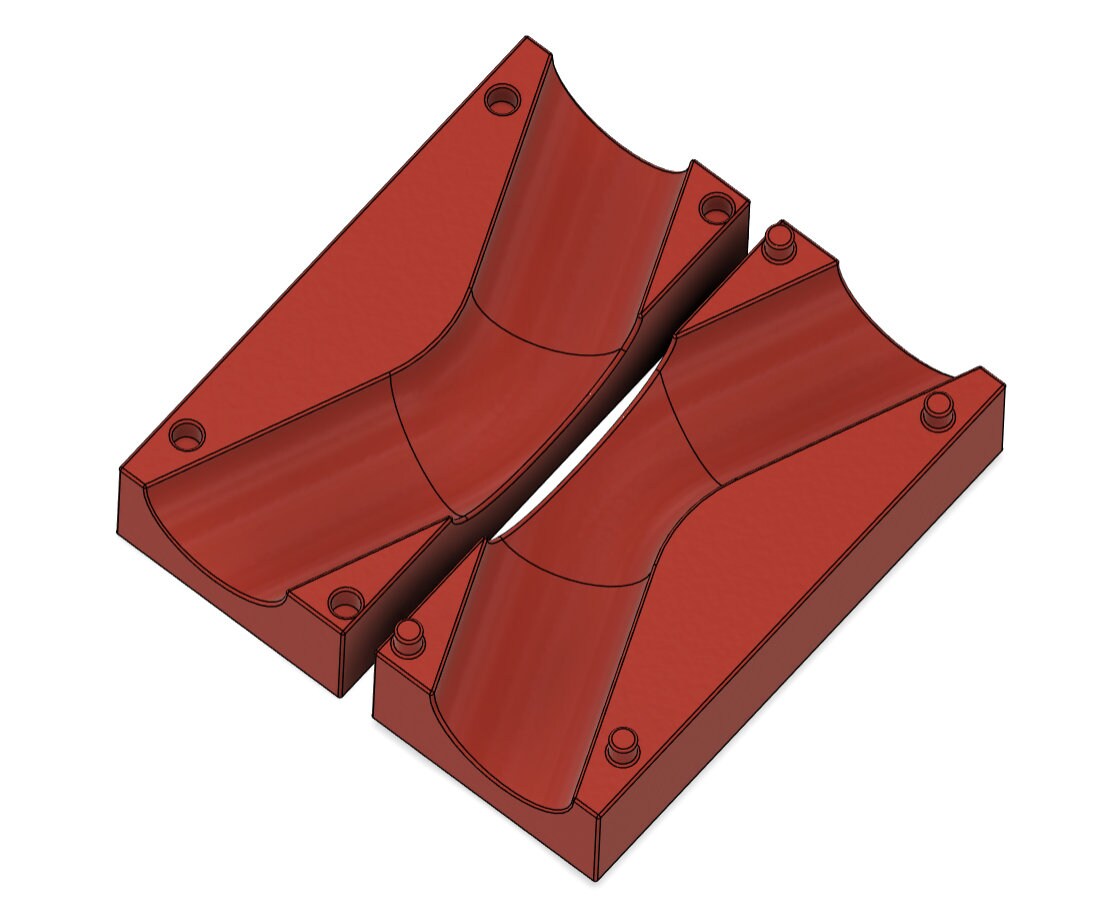 Exhaust/Intake 2 1/4" 45° Mandrel Bend X Pipe Cutting Jig (Digital File)