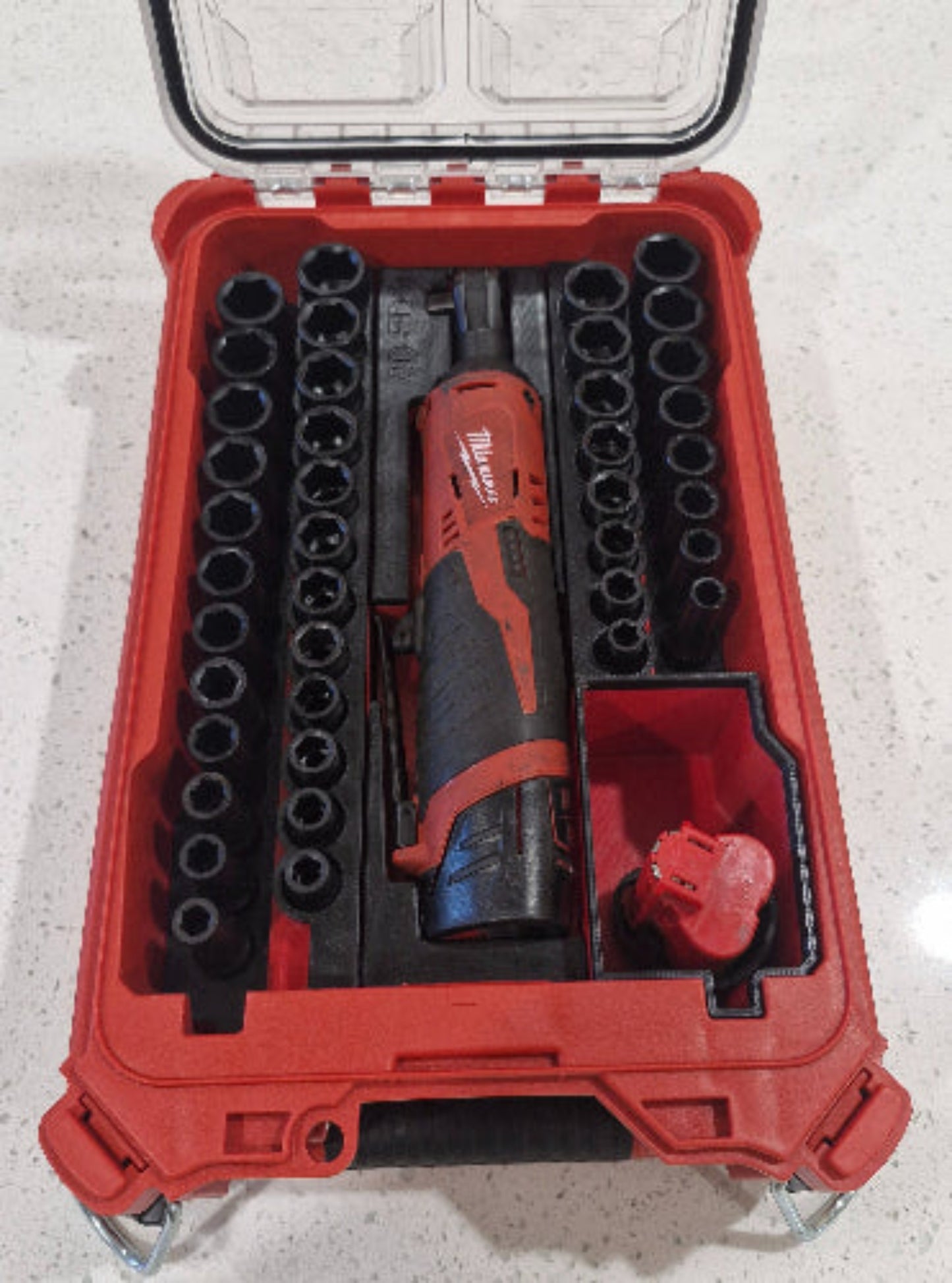 M12 Ratchet & 3/8 Socket set INSERT for Milwaukee Packout Organizer