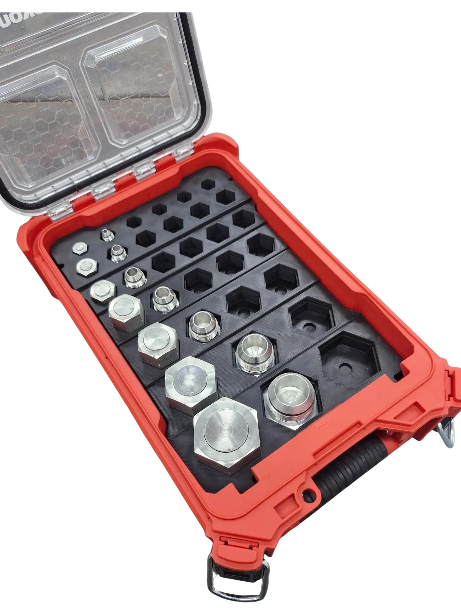 Milwaukee packout JIC fitting insert